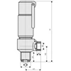 Kép 2/2 - Acél Alacsonyemelkedésű biztonsági szelep G6/4"-RP5/4" PN40 MSG