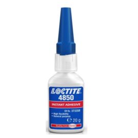 LOCTITE 4850 - Rugalmas és hajlítható pillanatragasztó. (Hajlításnak vagy deformációnak kitett rugalmas anyagok ragasztására.)