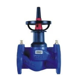 V6000 Kombi-F-II - Karimás csatlakozású előbeállítható strangszabályozó SafeCon csatlakozó csonkokkal, PN16, -10/+120ºC, Vizes alapú hűtési és fűtési rendszerekhez