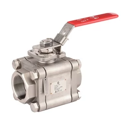 703 - Saválló acél 3-részes tűzbiztos gömbcsap 1'' BB PN140, ISO pad, ATEX, FIRE SAFE