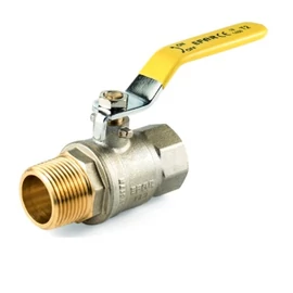 112 – Nikkelezett sárgaréz KB menetes golyóscsap, MOP5-20, -20ºC/+60ºC, (gázra, vízre, levegőre, olajszármazékokra.)