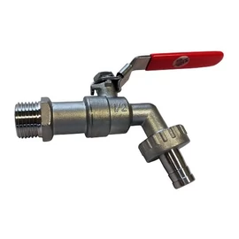 RJ - Saválló acél tömlővéges kifolyócsap, PN 16 bar, T.: -10ºC / +120ºC  