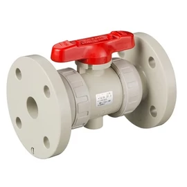 VP - PP Karimás gömbcsap, 3-részes, PN10, 0ºC/+90ºC, DN15-től DN100-ig, (Vegyipar)