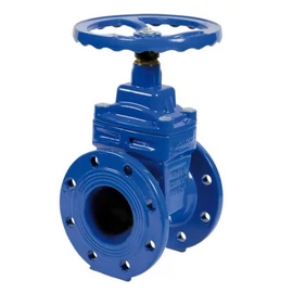 Karimás NBR gumizárású tolózár (GGG50) DIN 3202 F4, PN10/16,  -10/+80°C , Epoxy bevonatos, (Hideg és meleg vízre, ivóvízre, szennyvízre,..)
