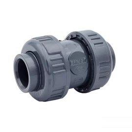 CB1 - PVC-U golyós visszacsapószelep hollanderes ragasztható toldatos csatlakozással, EPDM, (uszodatechnika, vegyipar, öntözés, vízellátás)