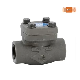 313 - Kovácsolt szénacél dugattyús visszacsapószelep, NPT, 800 lbs, T.: -29/+425°C