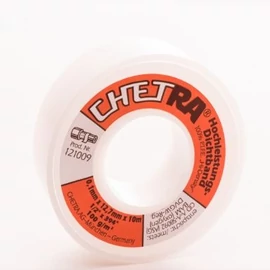 CHETRA HI-Density PTFE menettömítő szalag 12,7mm x 10m, DVGW-minősített