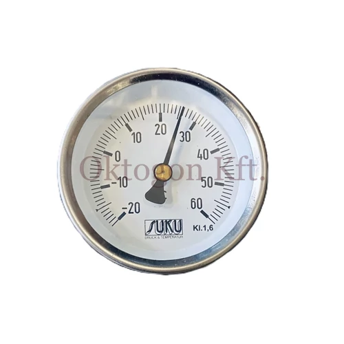 Bimetál hőmérő Ø63 -20/+60°C L100