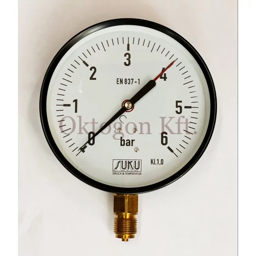 Manométer | DN 160 | 0-6 bar | 1/2" alsó csatlakozás | SUKU