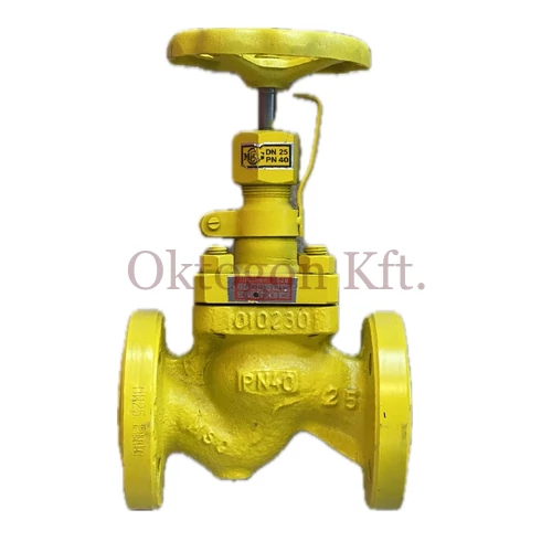 Acél fojtószelep DN25 PN40, gázra, olajra, ammóniára