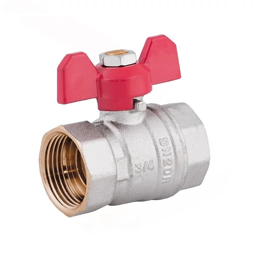 Sárgaréz golyócsap pillangó kézikarral 3/4" BB PN10 Import