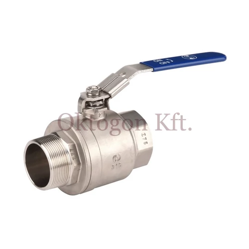 Saválló acél 2-részes menetes gömbcsap 1/2" KB PN63