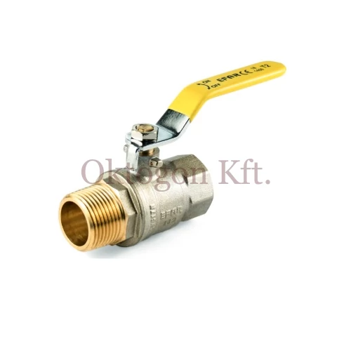 Sárgaréz golyóscsap gázra 1/2" KB MOP5-20