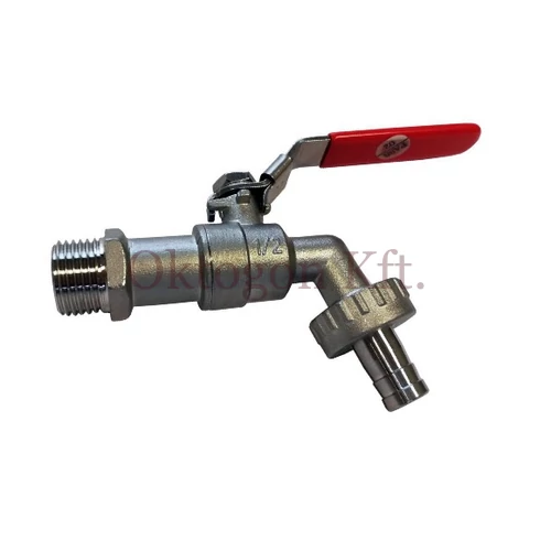 Saválló acél kerti kifolyócsap tömlővéggel 3/4" PN16