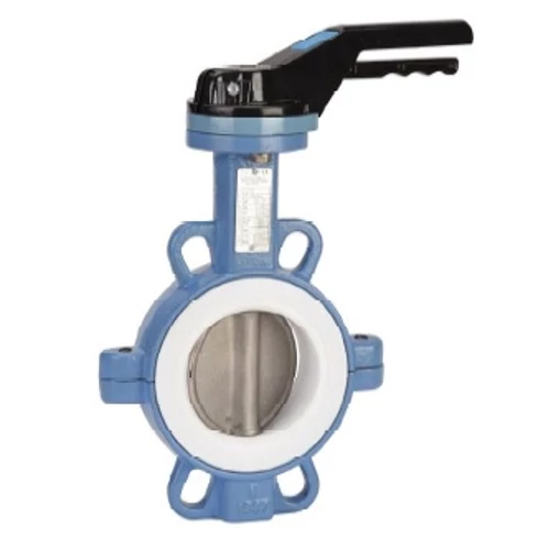 1145 – Kézikaros pillangószelep cserélhető ülékkel, tányér: CF8M / ülék: PTFE, DN50 PN16
