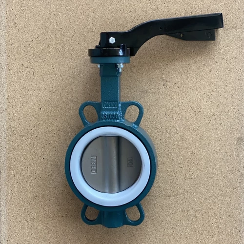 Kézikaros pillangószelep, tányér: CF8M / ülék: PTFE, DN100 PN16