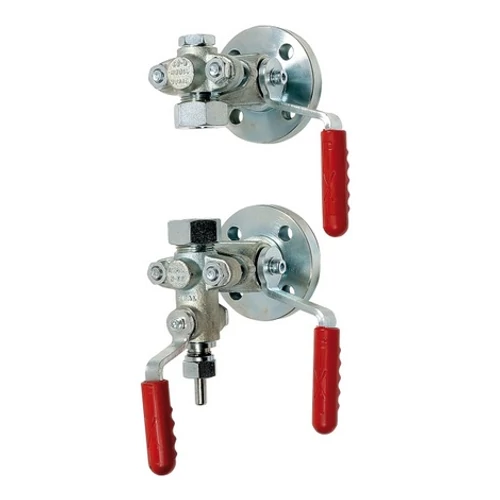Szénacél karimás folyadékállás mutató csappár DN25 PN40 d=16mm