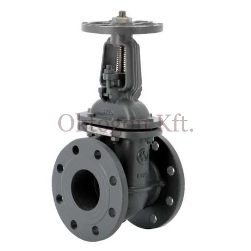 Karimás éktolózár laposházú, fémzárású DN125 PN16 L=200mm DIN3202-1 F4