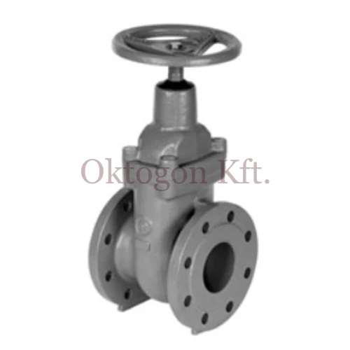 Karimás éktolózár fémzárású, laposházú DN65 PN16 L=170mm DIN F4