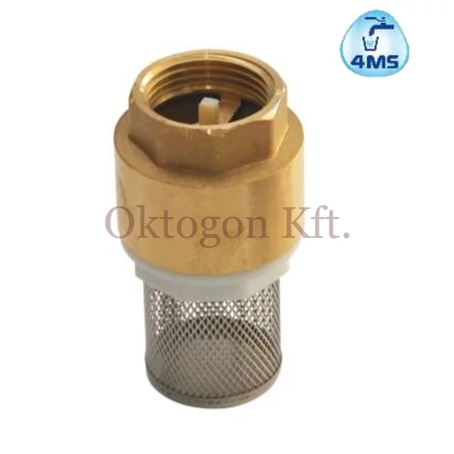 Réz szűrőkosaras lábszelep 4"