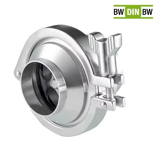Hegtoldatos élelmiszeripari visszacsapó szelep DN80 / 85 mm, 304, Clamp, DIN 11850