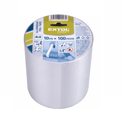 EXTOL CRAFT Alumínium ragasztószalag 100mm x 10m